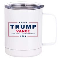 Trump Jd Vance Vp Make America Great Once Again! Maga 2024 12 oz Stainless Steel Tumbler Cup