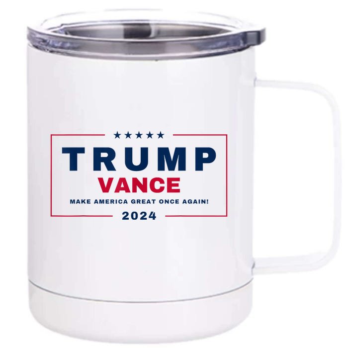 Trump Jd Vance Vp Make America Great Once Again! Maga 2024 12 oz Stainless Steel Tumbler Cup