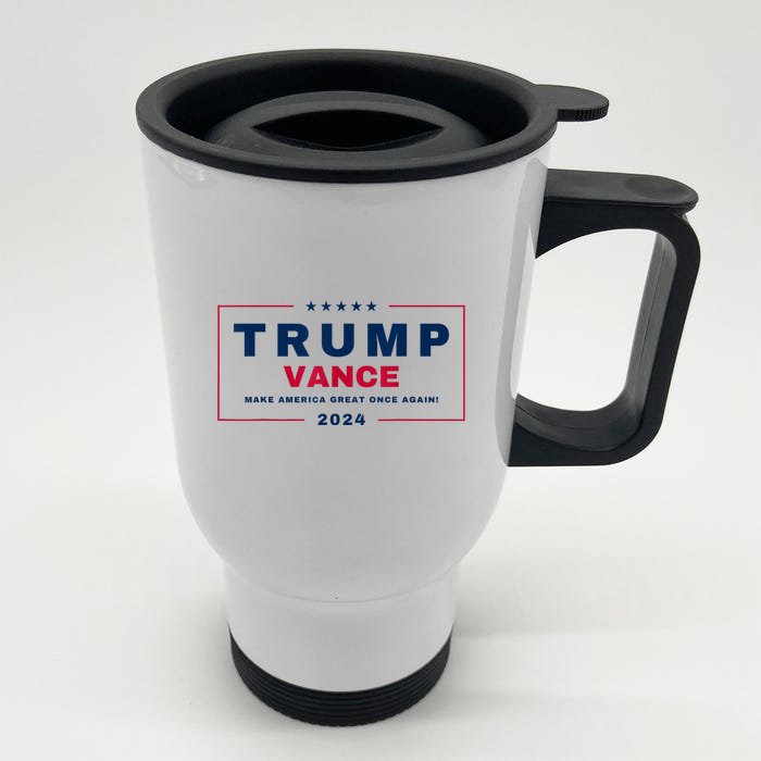 Trump Jd Vance Vp Make America Great Once Again! Maga 2024 Stainless Steel Travel Mug