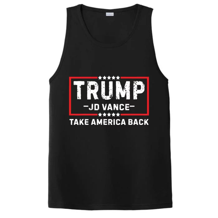 Trump Jd Vance 2024 For President Vp Republican Election 24 Performance Tank