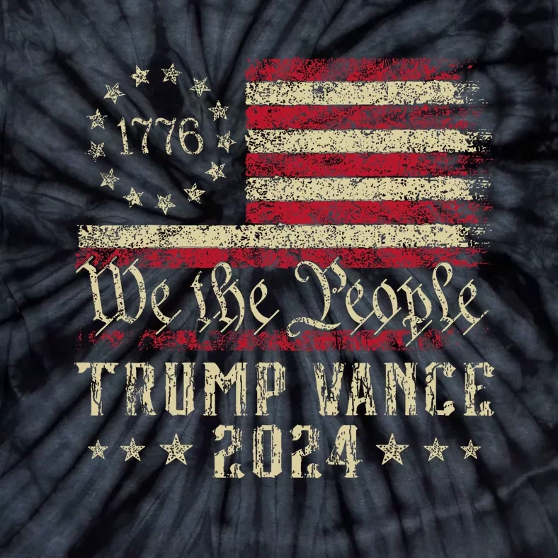 Trump Jd Vance 1776 Retro Us American Flag Trump Vance 2024 Tie-Dye T-Shirt