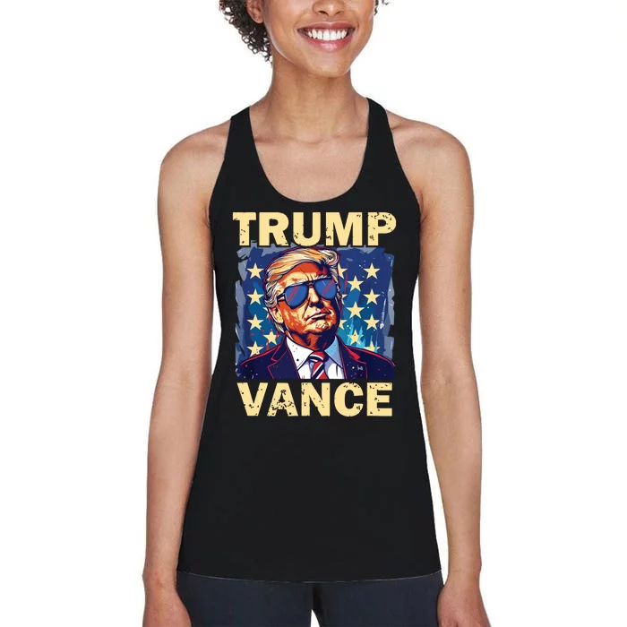 Trump Jd Vance Presidential Campaign Voter Women's Racerback Tank