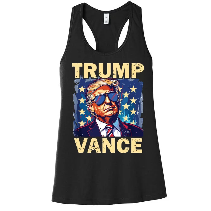 Trump Jd Vance Presidential Campaign Voter Women's Racerback Tank