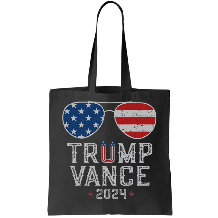 Trump Jd Vance 2024 Retro Stripe And Star Trump Vance 2024 Tote Bag