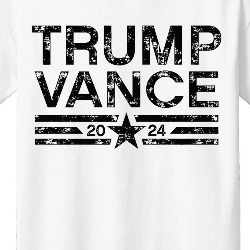 Trump J.D. Vance 2024 Retro Distressed Stripe Trump Vance Kids T-Shirt