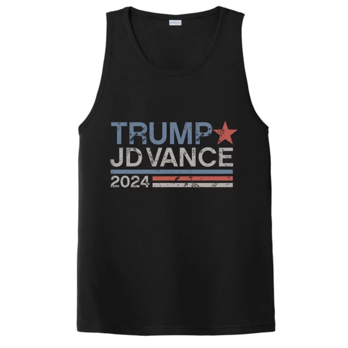 Trump Jd Vance 2024 Retro Stripe Trump Vance Performance Tank