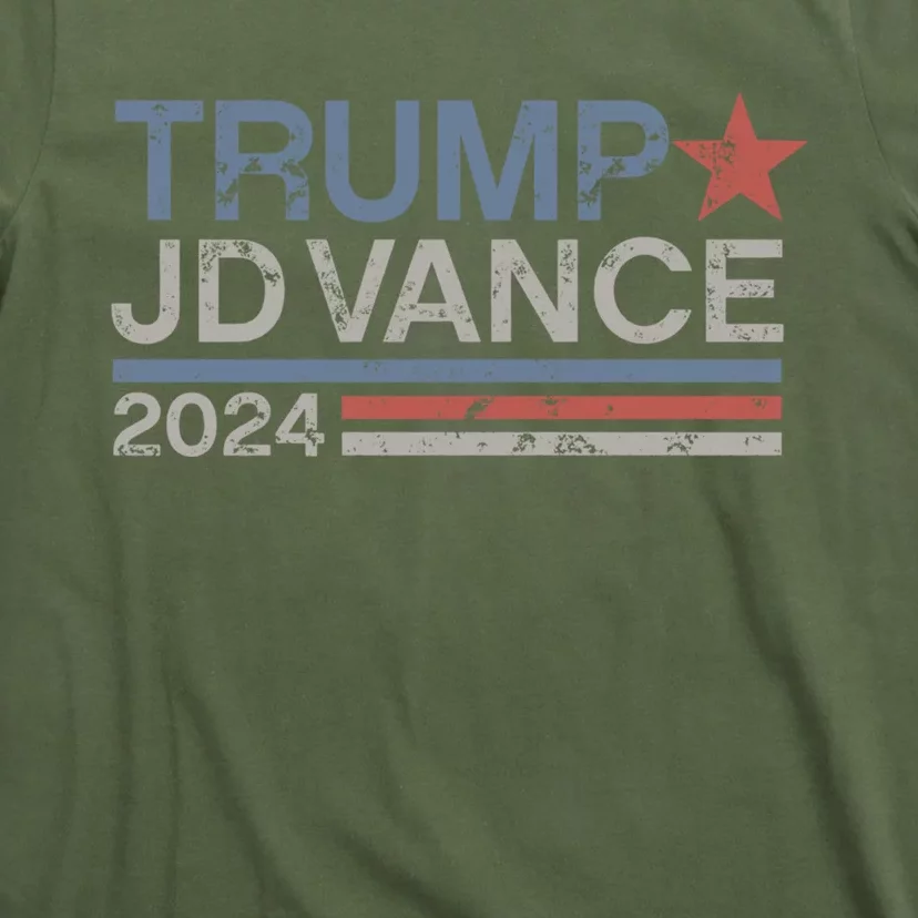 Trump Jd Vance 2024 Retro Stripe Trump Vance T-Shirt