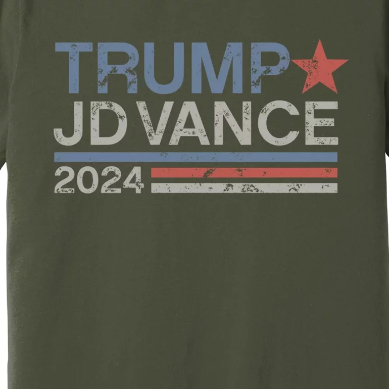 Trump Jd Vance 2024 Retro Stripe Trump Vance Premium T-Shirt