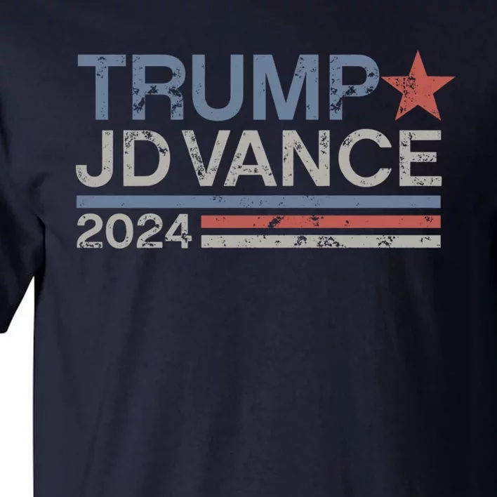 Trump Jd Vance 2024 Retro Stripe Trump Vance Tall T-Shirt