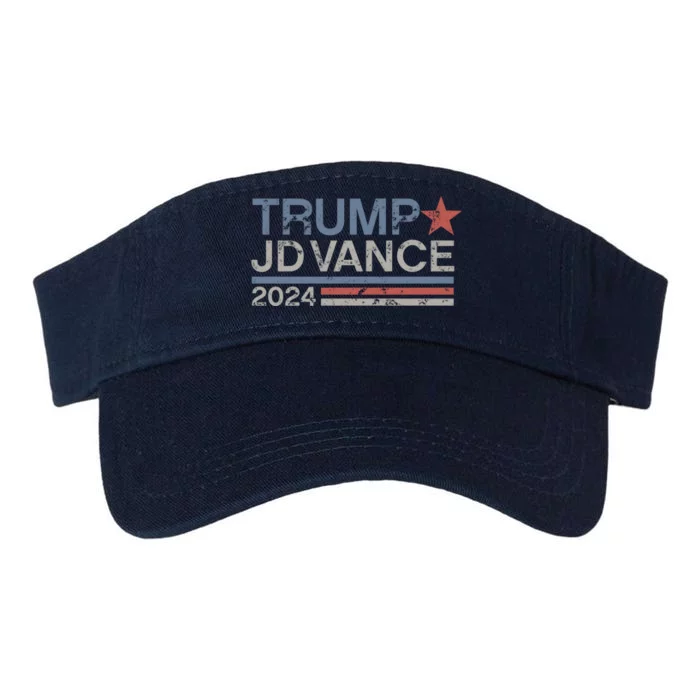 Trump Jd Vance 2024 Retro Stripe Trump Vance Valucap Bio-Washed Visor