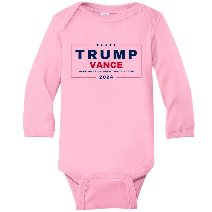 Trump Jd Vance 2024 For President Vp Republican Election 24 Baby Long Sleeve Bodysuit