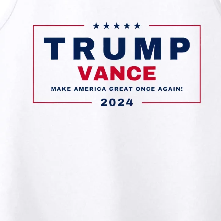 Trump Jd Vance 2024 For President Vp Republican Election 24 Performance Tank