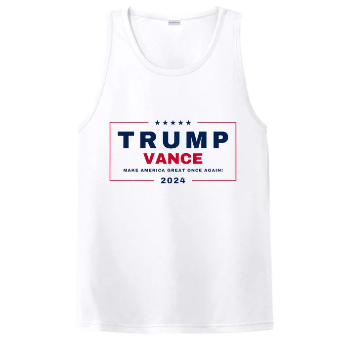 Trump Jd Vance 2024 For President Vp Republican Election 24 Performance Tank