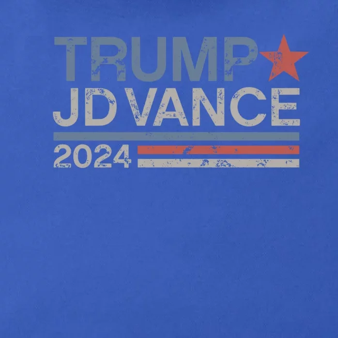 Trump Jd Vance 2024 Retro Stripe Trump Vance Meaningful Gift Zip Tote Bag