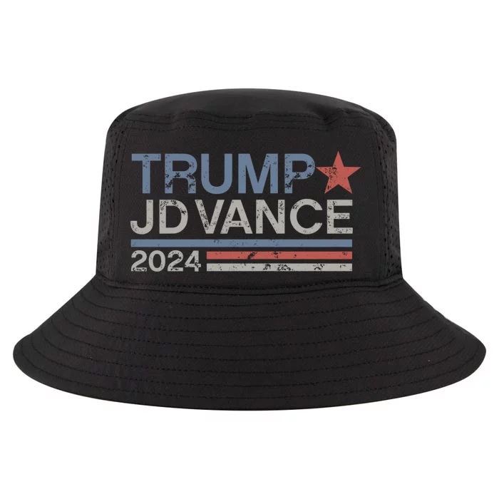 Trump Jd Vance 2024 Retro Stripe Trump Vance Cool Comfort Performance Bucket Hat