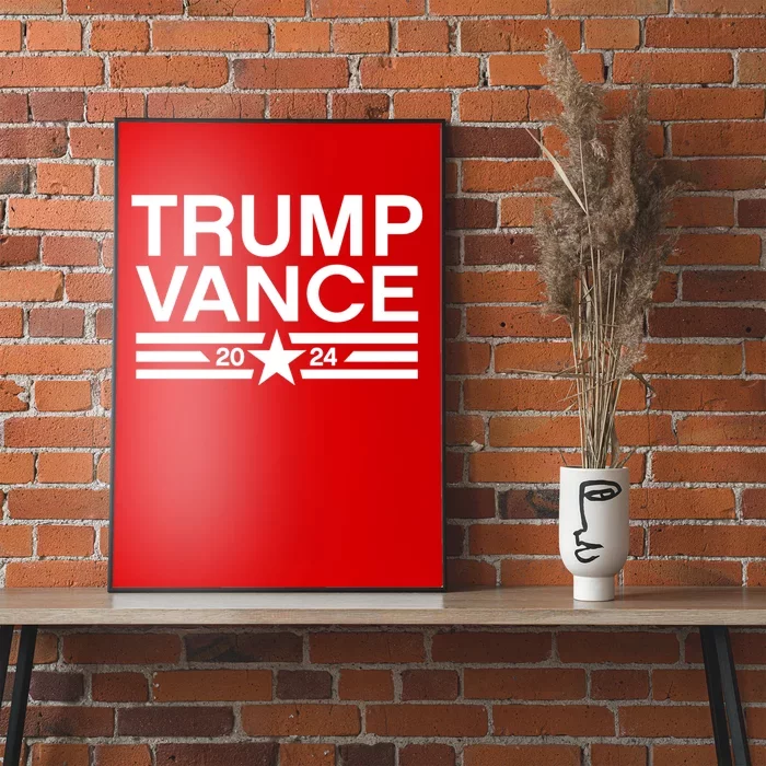 Trump Jd Vance 2024 Bold Retro Stripe Star Trump Vance 2024 Poster