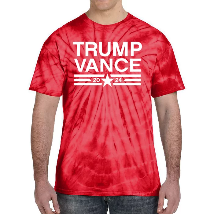 Trump Jd Vance 2024 Bold Retro Stripe Star Trump Vance 2024 Tie-Dye T-Shirt