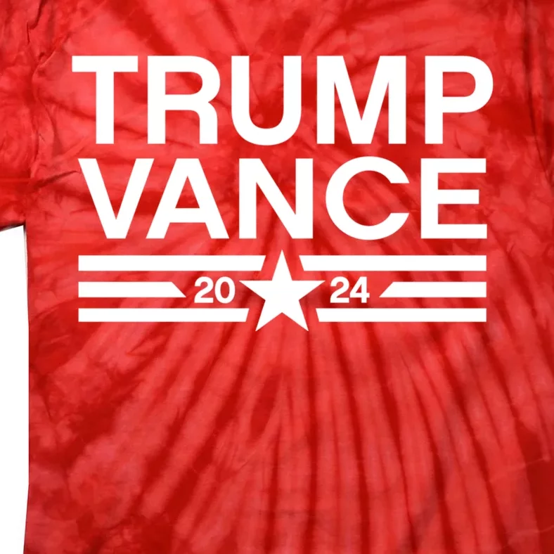 Trump Jd Vance 2024 Bold Retro Stripe Star Trump Vance 2024 Tie-Dye T-Shirt