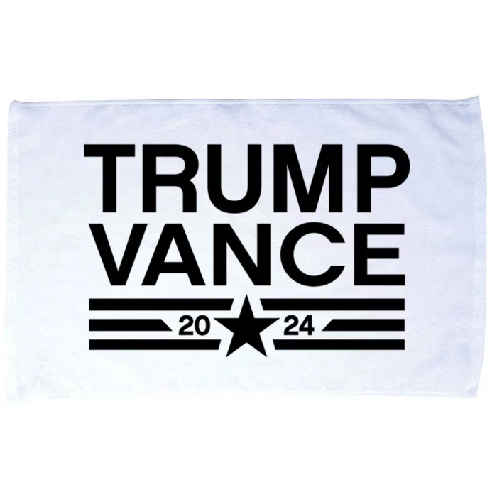 Trump Jd Vance 2024 Bold Retro Stripe Star Trump Vance 2024 Microfiber Hand Towel