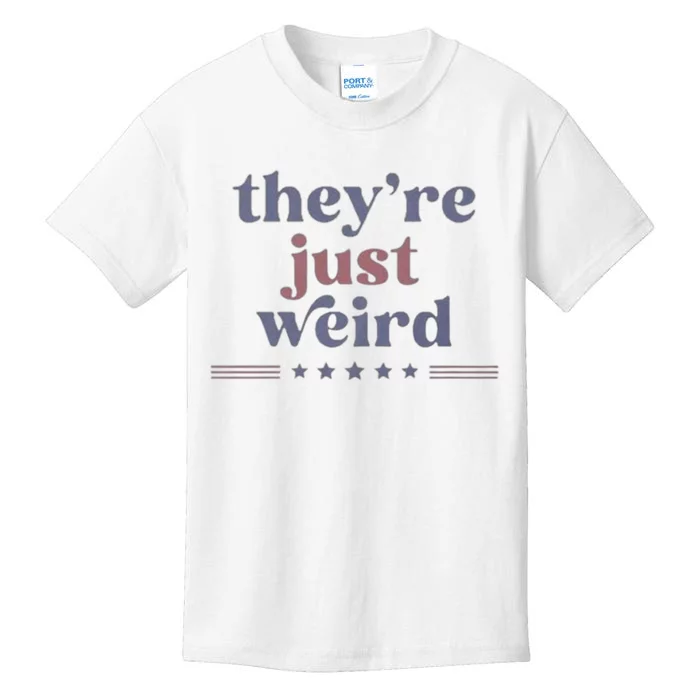 TheyRe Just Weird Kamala 2024 Trump Is Weird Kids T-Shirt