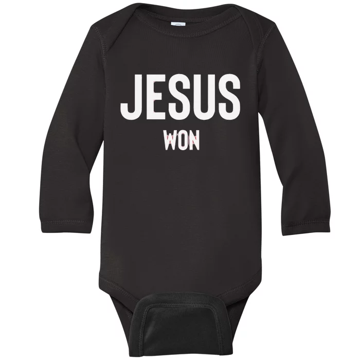 Texas Jesus Won Baby Long Sleeve Bodysuit