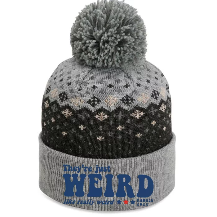 TheyRe Just Weird Antitrump TheyRe Weird Vote Blue The Baniff Cuffed Pom Beanie