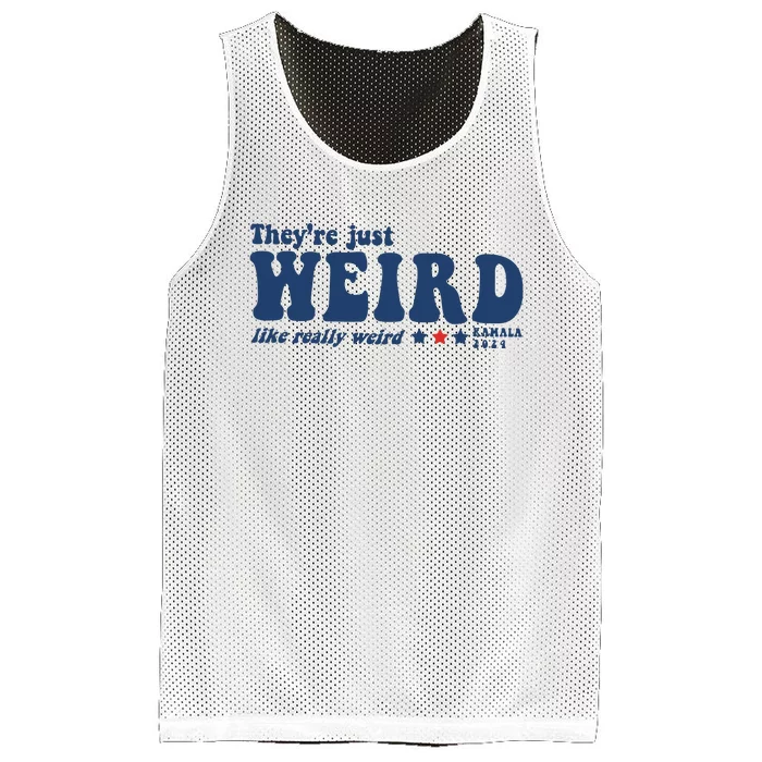 TheyRe Just Weird Antitrump TheyRe Weird Vote Blue Mesh Reversible Basketball Jersey Tank