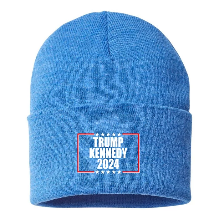 Trump Kennedy 2024 Election Logo Sustainable Knit Beanie