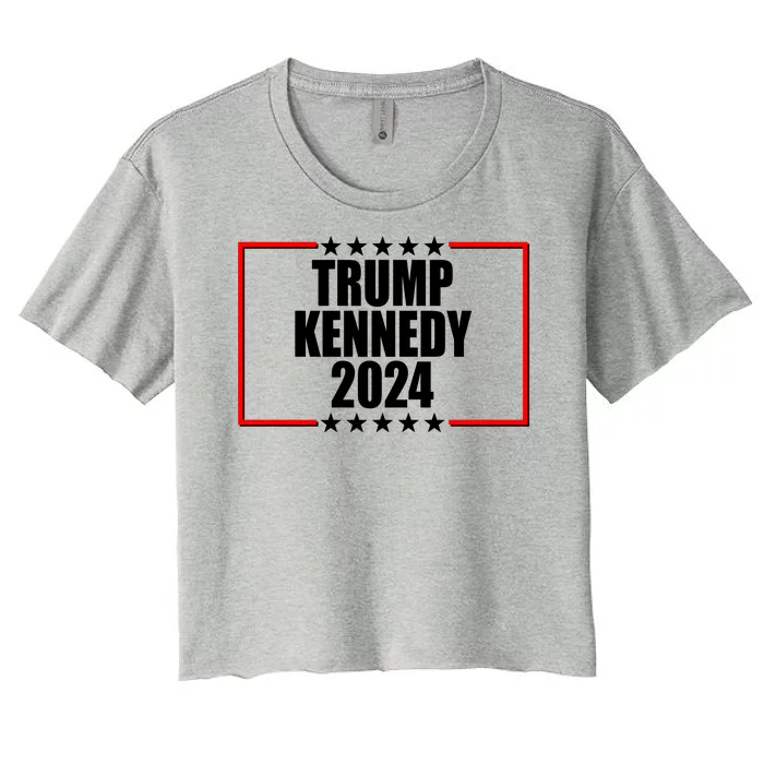 Trump Kennedy 2024 Election Logo Women's Crop Top Tee