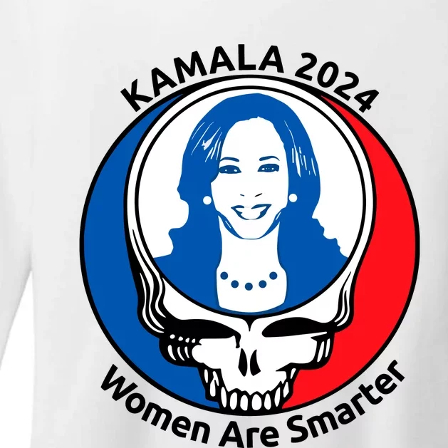 Tiffany Kamala 2024 Women Are Smarter Limited Womens CVC Long Sleeve Shirt