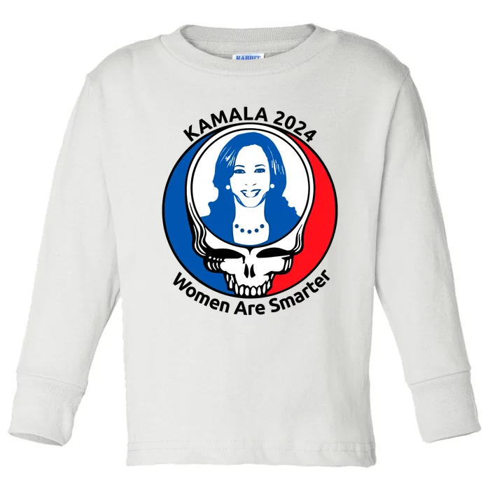 Tiffany Kamala 2024 Women Are Smarter Limited Toddler Long Sleeve Shirt