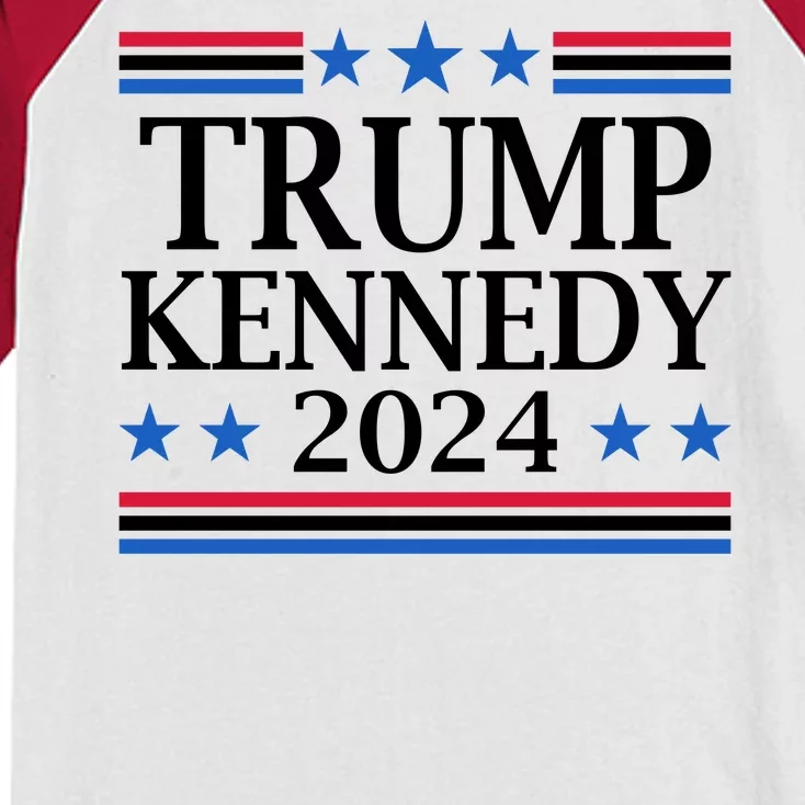 Trump Kennedy 2024 Pro Republican Eleciton Kids Colorblock Raglan Jersey