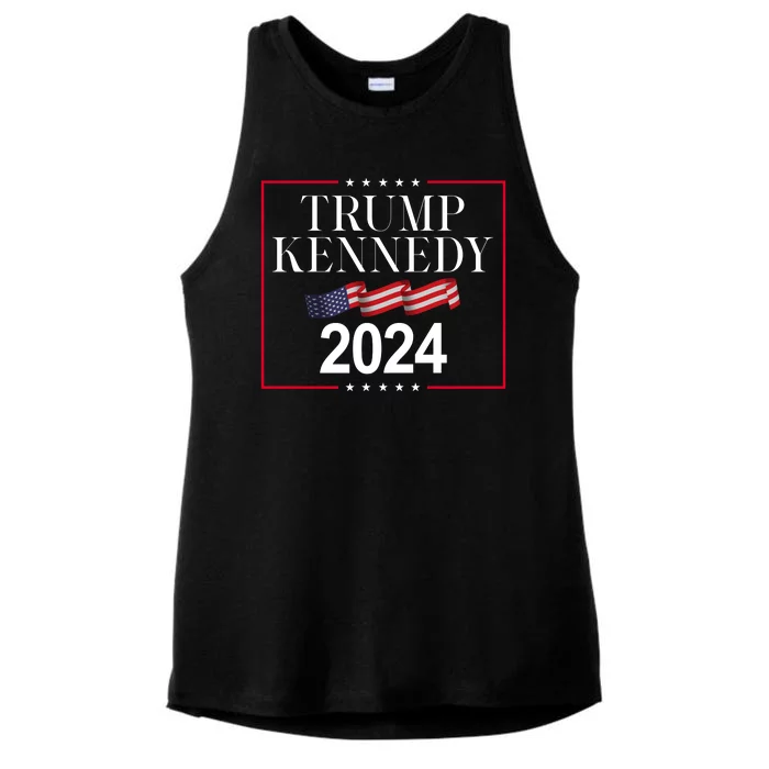 Trump Kennedy 2024 Usa Flag Election Ladies Tri-Blend Wicking Tank