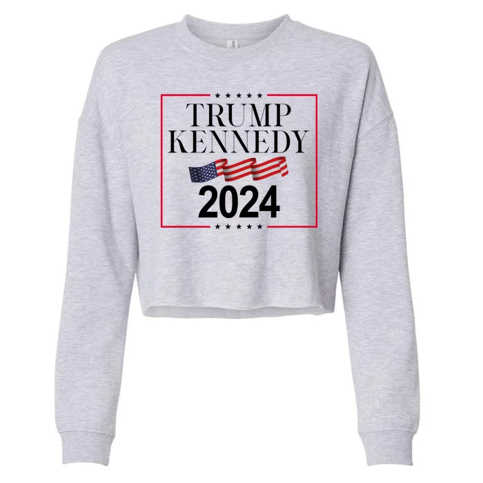 Trump Kennedy 2024 Usa Flag Election Cropped Pullover Crew