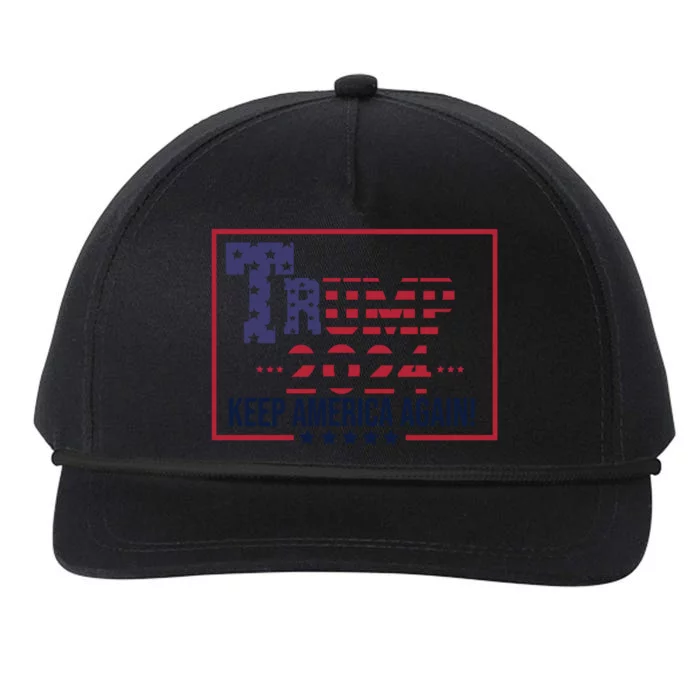 Trump Keep America Again 2024 Election Snapback Five-Panel Rope Hat