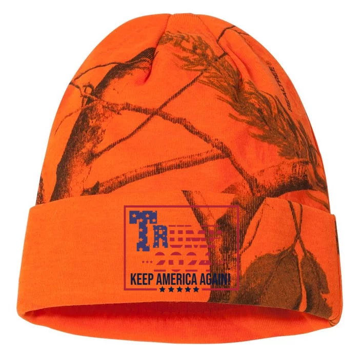 Trump Keep America Again 2024 Election Kati - 12in Camo Beanie