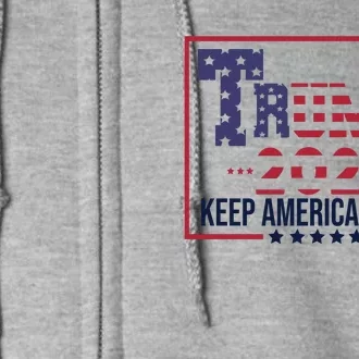 Trump Keep America Again 2024 Election Full Zip Hoodie