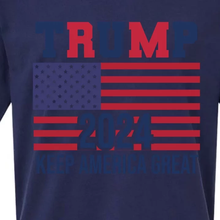 Trump Keep America Great 2024 Election Sueded Cloud Jersey T-Shirt