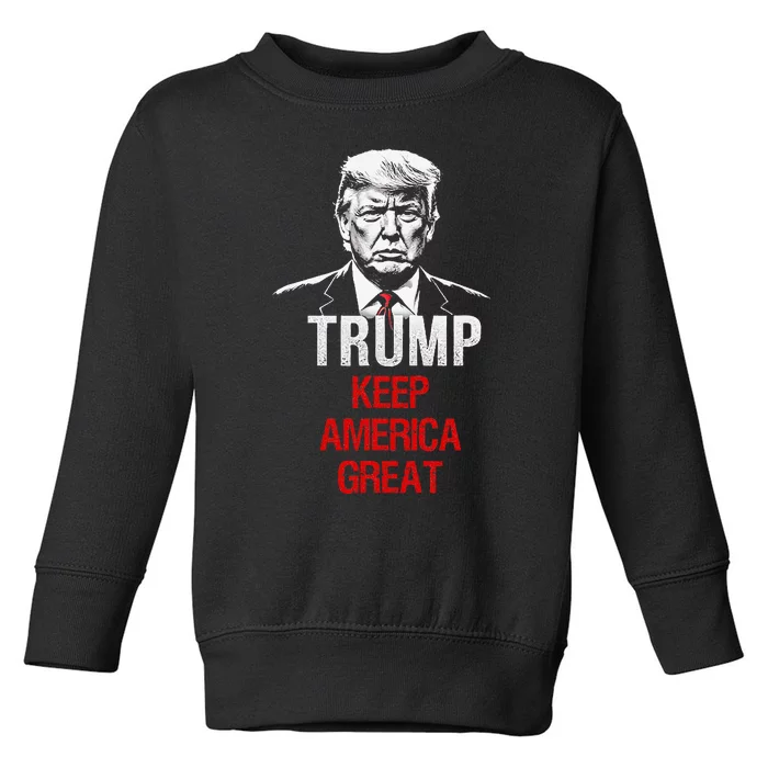 Trump Keep America Great American President Trump Toddler Sweatshirt