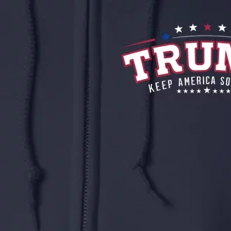 Trump Keep America Sovereign Vote 2024 Full Zip Hoodie