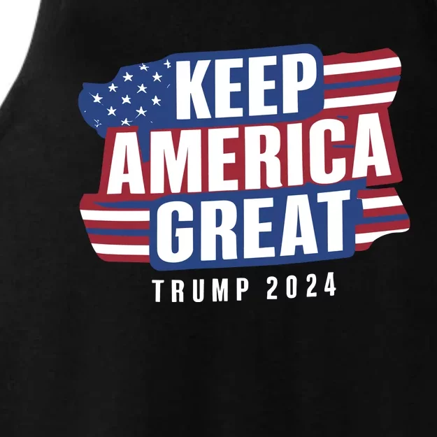 Trump Keep America Great 2024 Vote Ladies Tri-Blend Wicking Tank