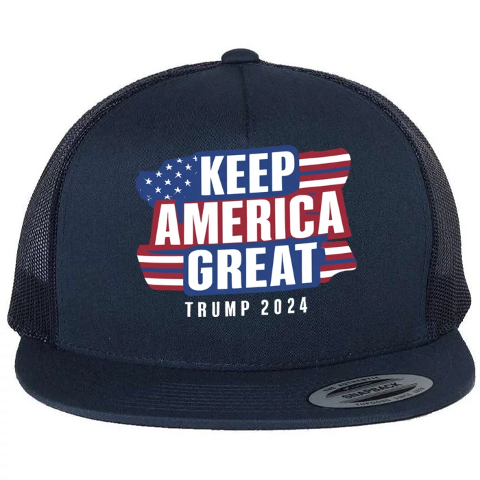 Trump Keep America Great 2024 Vote Flat Bill Trucker Hat