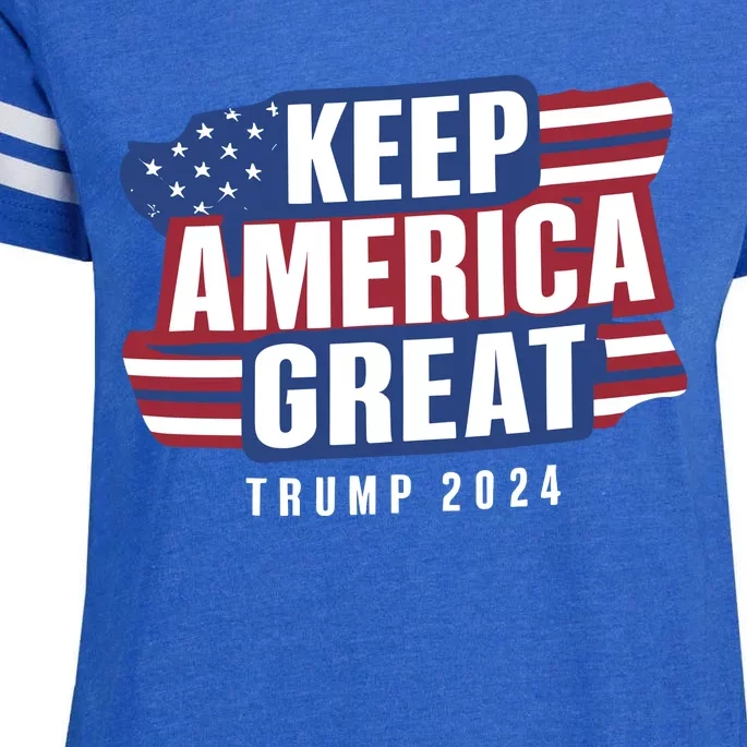 Trump Keep America Great 2024 Vote Enza Ladies Jersey Football T-Shirt