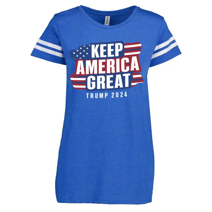 Trump Keep America Great 2024 Vote Enza Ladies Jersey Football T-Shirt