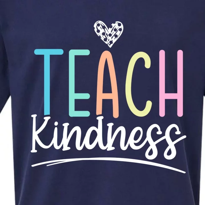 Teach Kindness Be Kind Inspirational Motivational Gift Sueded Cloud Jersey T-Shirt