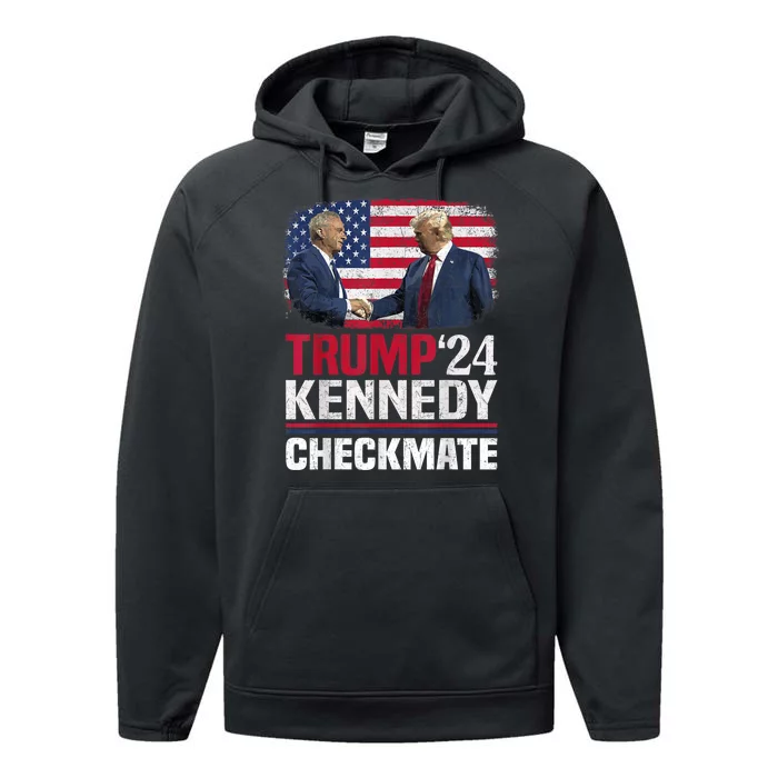 Trump Kennedy Checkmate 2024 Vote For Trump And Kennedy Performance Fleece Hoodie