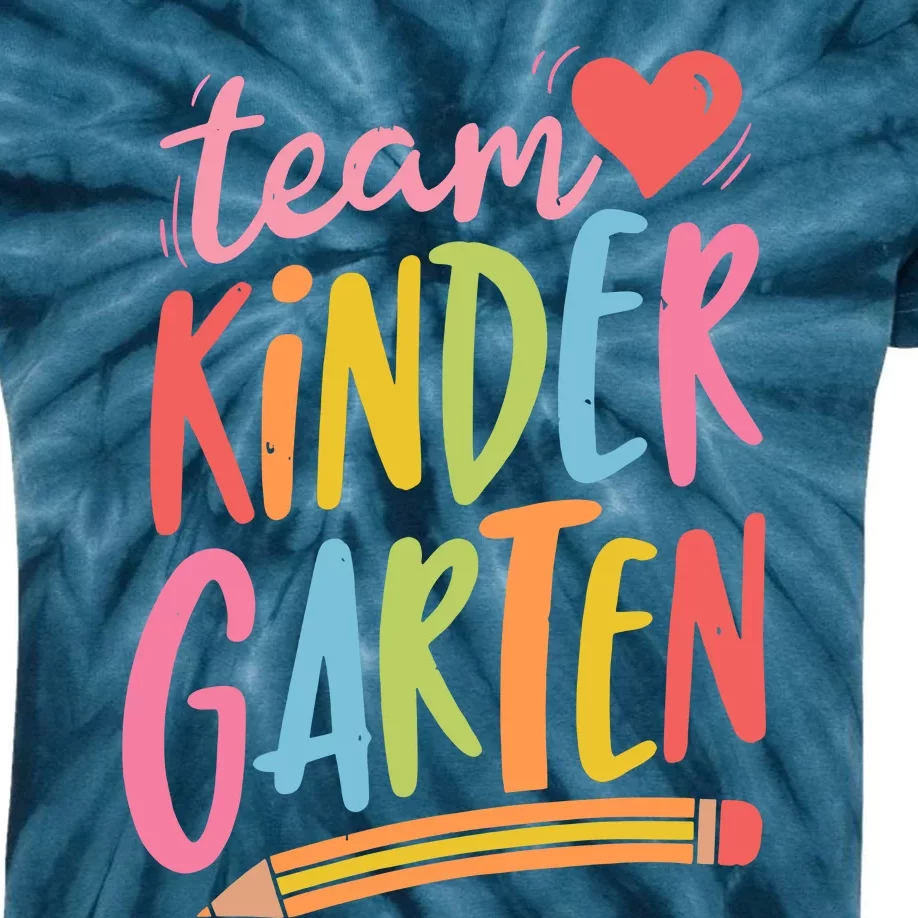 Team Kindergarten Crew Teacher Kinder Squad Kids Tie-Dye T-Shirt