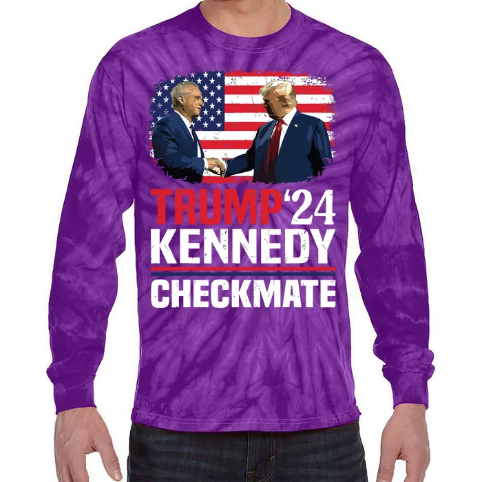 Trump Kennedy Checkmate 2024 Vote For Trump And Kennedy Tie-Dye Long Sleeve Shirt