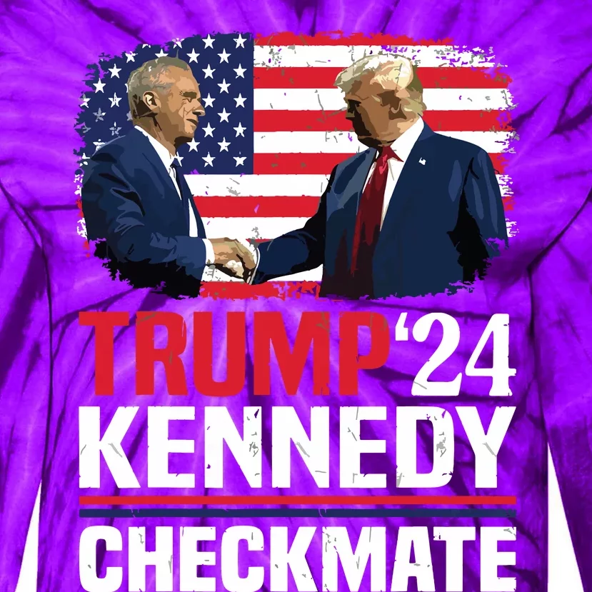 Trump Kennedy Checkmate 2024 Vote For Trump And Kennedy Tie-Dye Long Sleeve Shirt