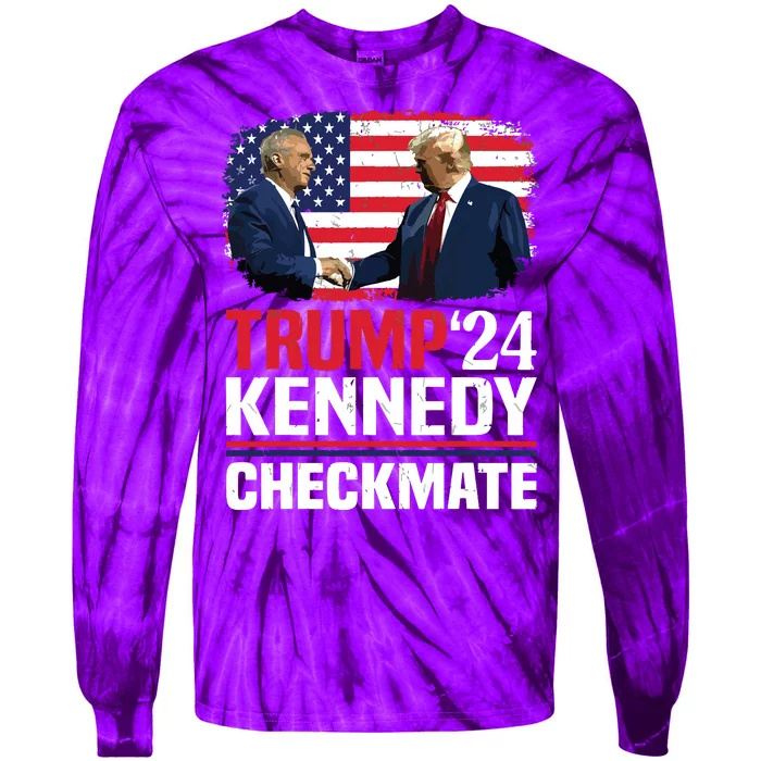 Trump Kennedy Checkmate 2024 Vote For Trump And Kennedy Tie-Dye Long Sleeve Shirt